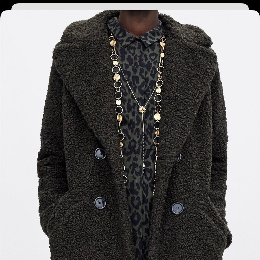 Zara Fleece Coat M